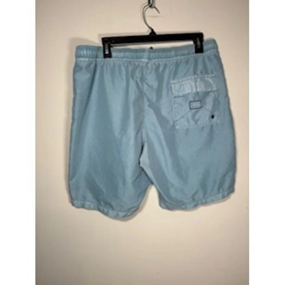 BILLABONG LayBacks Swim‎ Trunks Large Light Blue Elastic Waist Board Shorts Mens